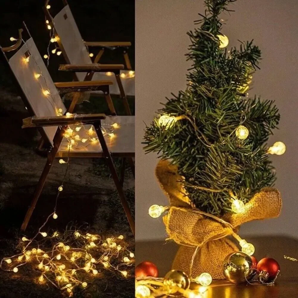 40 LED Globe String Lights Fairy Battery Operated 20ft Warm White NEW Holiday